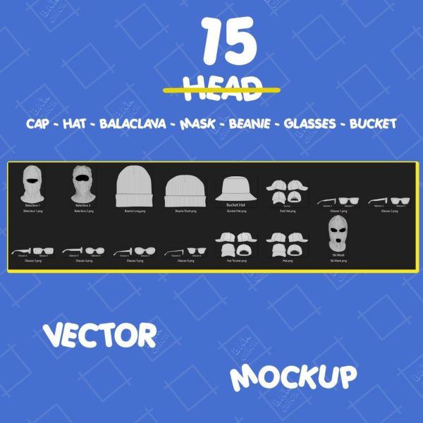 Head Mockups Vectors ( 15 )