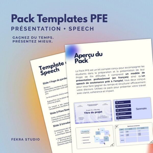 Pack Templates PFE (Présentation + Speech)