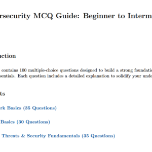 Cybersecurity MCQ Guide: Beginner to Intermediate