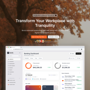 Zenify - Landing Page finance Saas