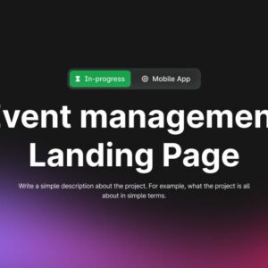 Website Event Management - UI design