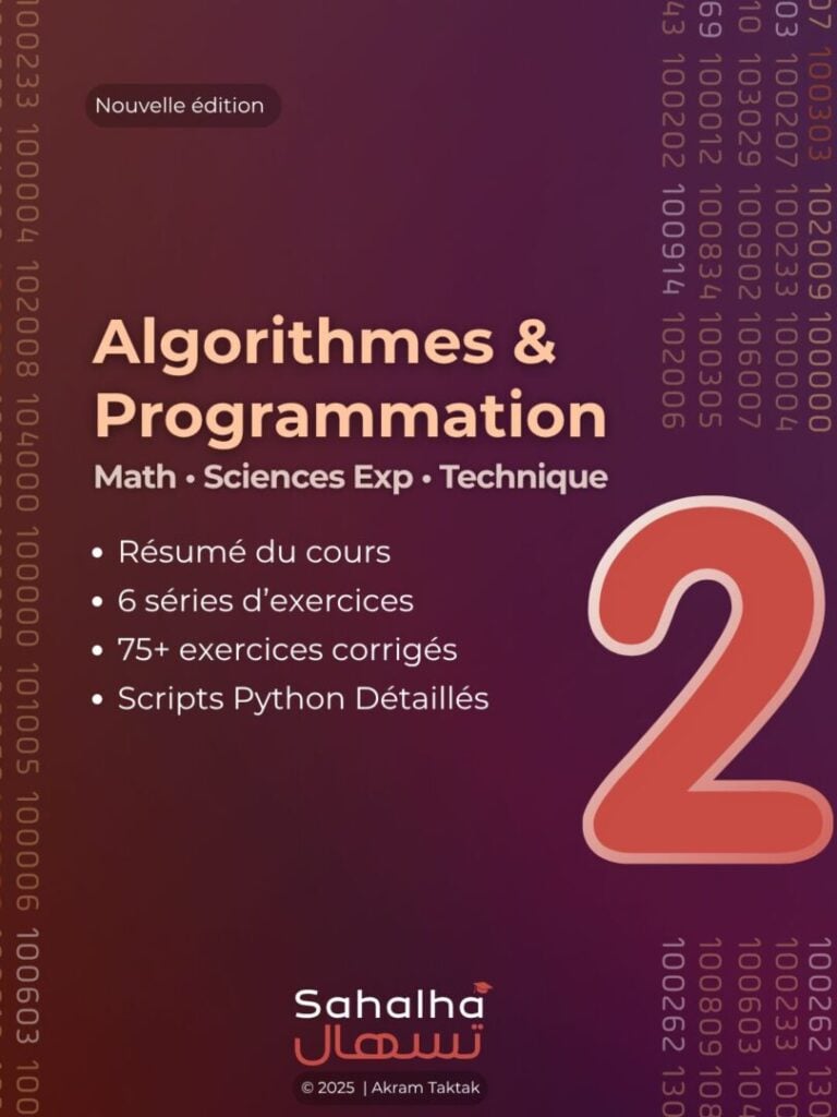 Livre “Algorithme et Programmation” 2éme scientifique – exercices et séries de révision (Tunisie, nouveau régime)