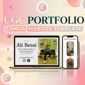 UGC Portfolio Template, Fully Customizable Canva website