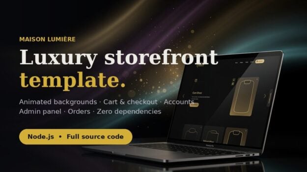 Maison Lumière — Luxury E-commerce Storefront Template (Node.js, Full Source)